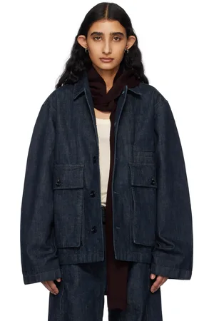LEMAIRE Blouson droit indigo en denim