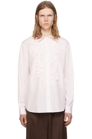 Simone Rocha Chemise de style bal rose à volants