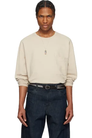 LEMAIRE T-shirt à manches longues droit beige