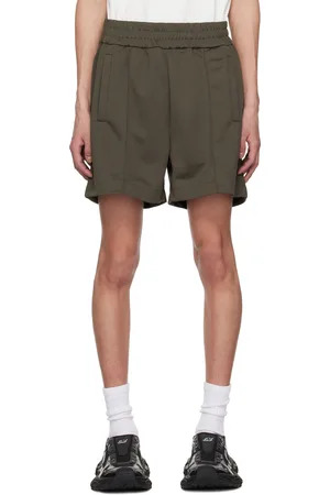 Palm Angels Short gris à logo incurvé