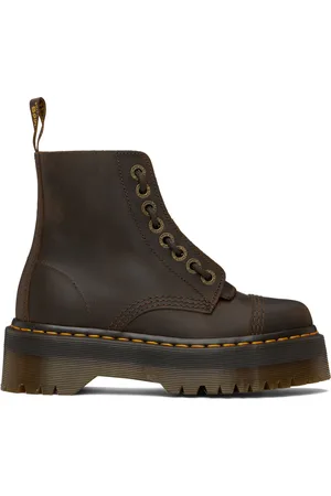 Dr. Martens Bottes Sinclair brunes en cuir à plateforme