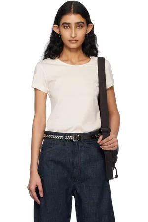 LEMAIRE T-shirt ajusté blanc cassé