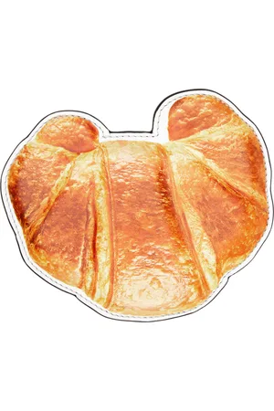 Moschino Porte-carte beige à image de croissant