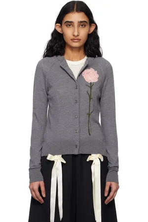 Simone Rocha Cardigan gris à image d