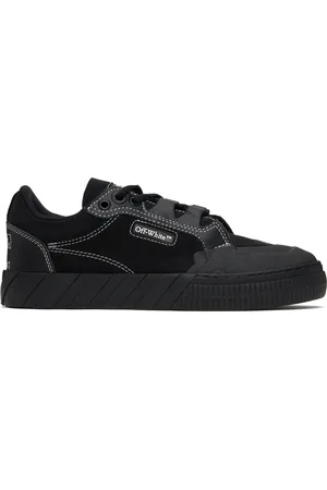 OFF-WHITE Baskets 779 noires en cuir à semelle en caoutchouc vulcanisé
