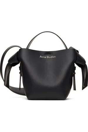 Acne Studios Mini sac à bandoulière noir à nœuds Musubi