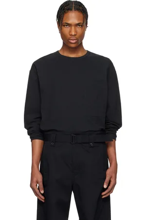 LEMAIRE T-shirt à manches longues droit noir
