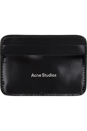 Acne Studios Porte-carte noir en cuir
