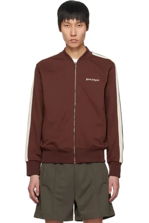 Palm Angels Blouson de survêtement bourgogne à logo