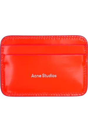 Acne Studios Porte-carte orange en cuir