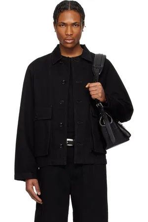 LEMAIRE Blouson droit noir en denim