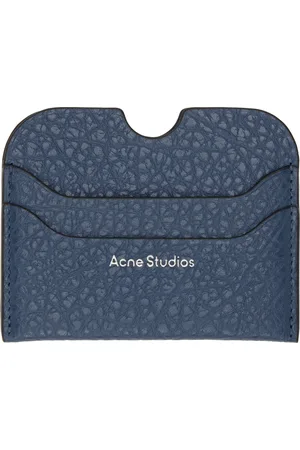 Acne Studios Porte-carte bleu en cuir
