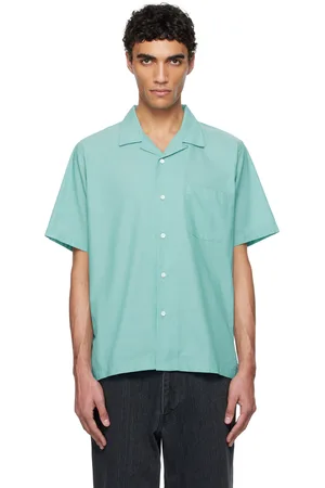 NANAMÍCA Chemise à manches courtes Panama verte à col ouvert - ONE OCEAN, ALL LANDS