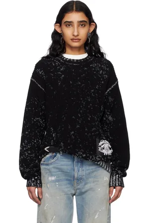 Acne Studios Pull noir à col ras du cou