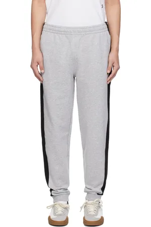Lacoste Pantalon de survêtement fuselé et contrasté gris et noir