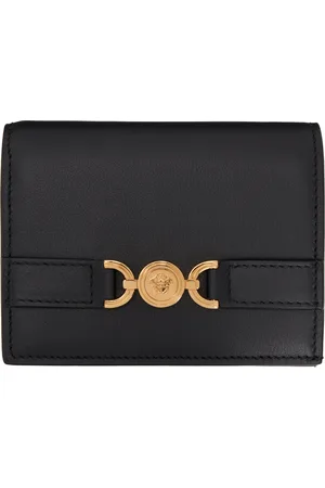 VERSACE Portefeuille noir à logo Medusa 