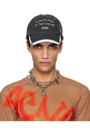 Acne Studios Casquette noire à logo imprimé