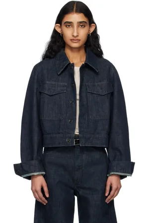 LEMAIRE Blouson écourté bleu en denim à deux poches