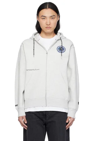 A Bathing Ape Pull à capuche Injection gris à logos