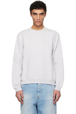 Acne Studios Pull molletonné gris à col ras du cou