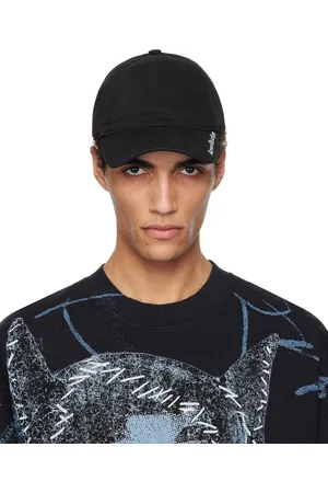 Acne Studios Casquette noire en sergé à logo