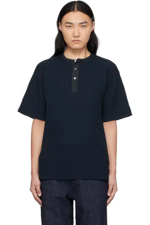 NANAMÍCA Henley de survêtement isotherme Henry bleu marine à col ras du cou