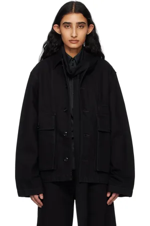 LEMAIRE Blouson droit noir en denim