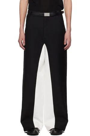 Fax Copy Express Pantalon de complet noir et blanc à pinces