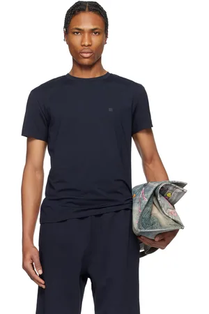 Acne Studios T-shirt bleu marine à coupe classique