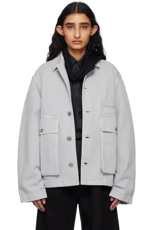 LEMAIRE Blouson droit bleu en denim