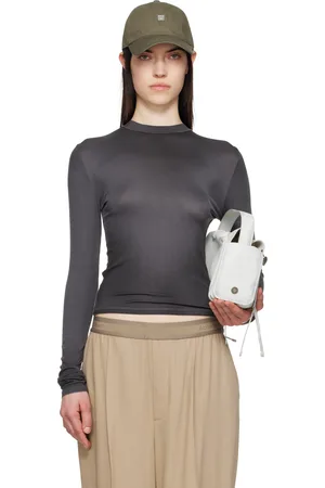Acne Studios T-shirt à manches longues teint par pulvérisage noir