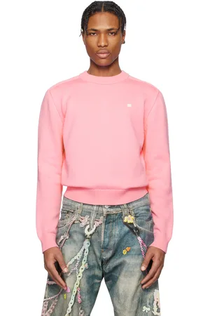 Acne Studios Pull rose en tricot de coton