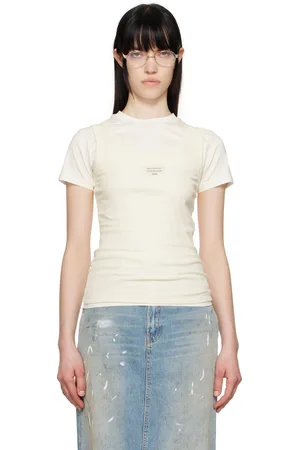 Acne Studios T-shirt étagé blanc cassé