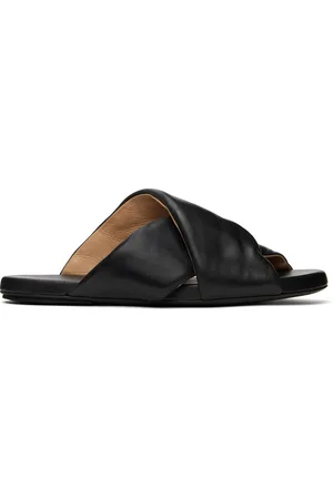 MARSÈLL Sandales Spanciata noires exclusives à SSENSE