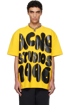 Acne Studios T-shirt jaune à logo
