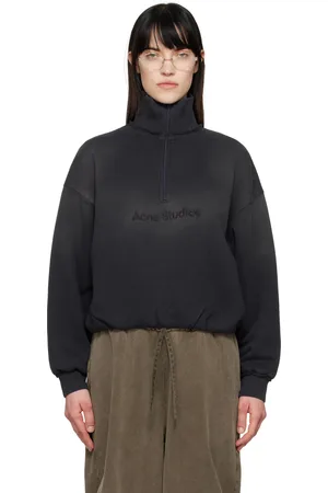 Acne Studios Pull bleu marine à logo