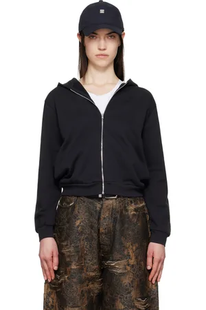 Acne Studios Pull à capuche noir à glissière