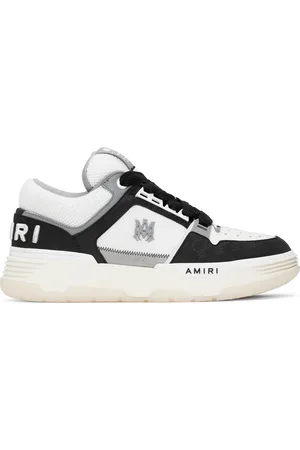 AMIRI Baskets MA-1 blanc et noir en nubuck à quadrigrammes dégaufrés