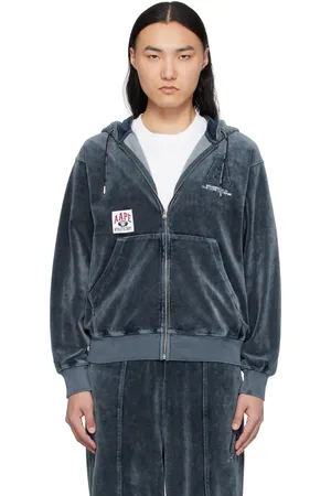 A Bathing Ape Pull à capuche Injection bleu marine à logos