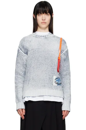 Acne Studios Pull décontracté bleu et blanc
