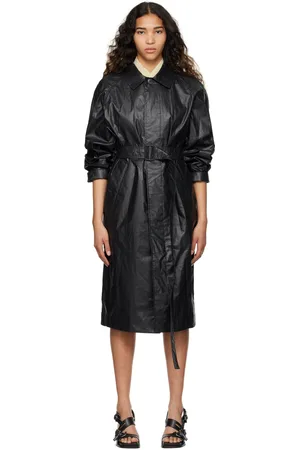 LEMAIRE Imperméable noir à ceinture