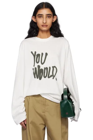 Acne Studios T-shirt à manches longues blanc à logo