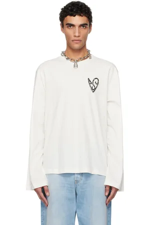 Acne Studios T-shirt à manches longues blanc à logo