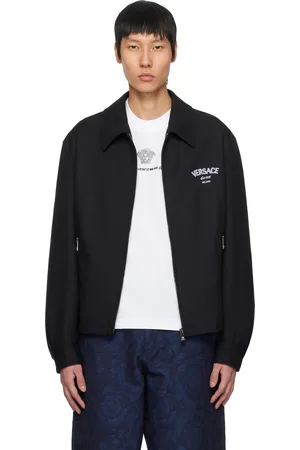 VERSACE Blouson noir en laine à image Medusa Gallery