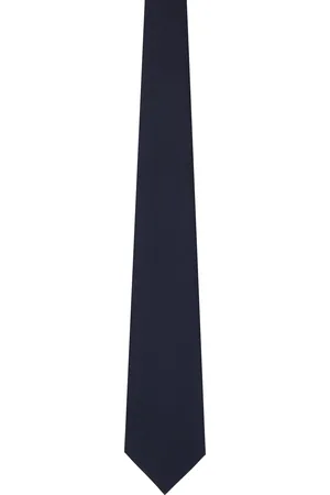 Comme des Garçons Cravate Ground Weave Plan bleu marine