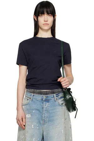 Acne Studios T-shirt bleu marine à coupe classique