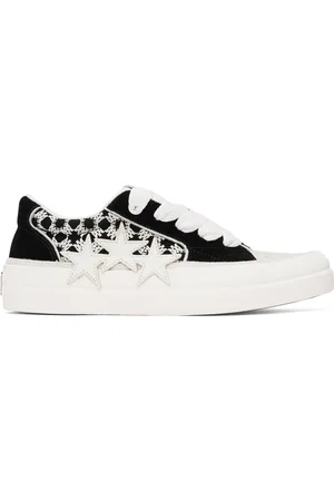 AMIRI Baskets de planchiste basses Sunset noir et blanc cassé à quadrigrammes