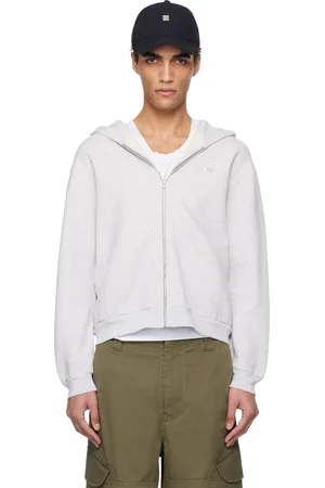 Acne Studios Pull à capuche gris à glissière