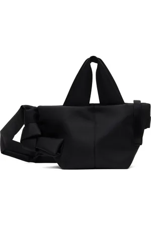 CÔTE&CIEL Mini cabas Amu noir en satin Sleek de nylon