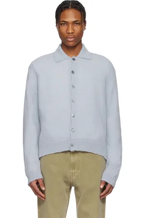 OUR LEGACY Cardigan de style polo Evening bleu